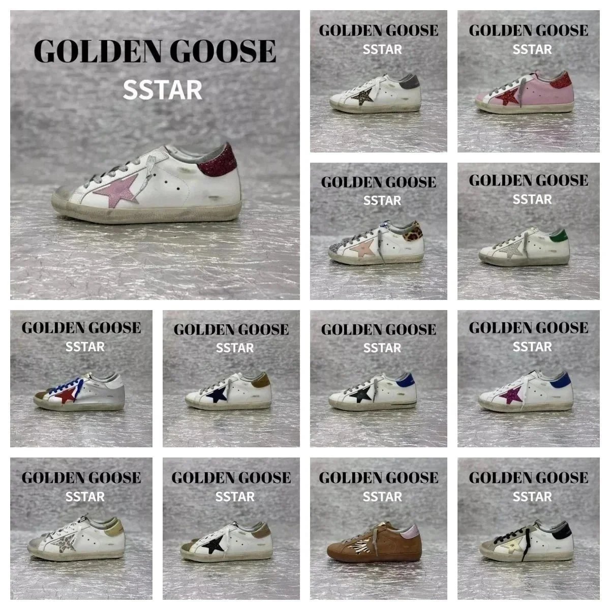 Retro men's and women's star sneakers