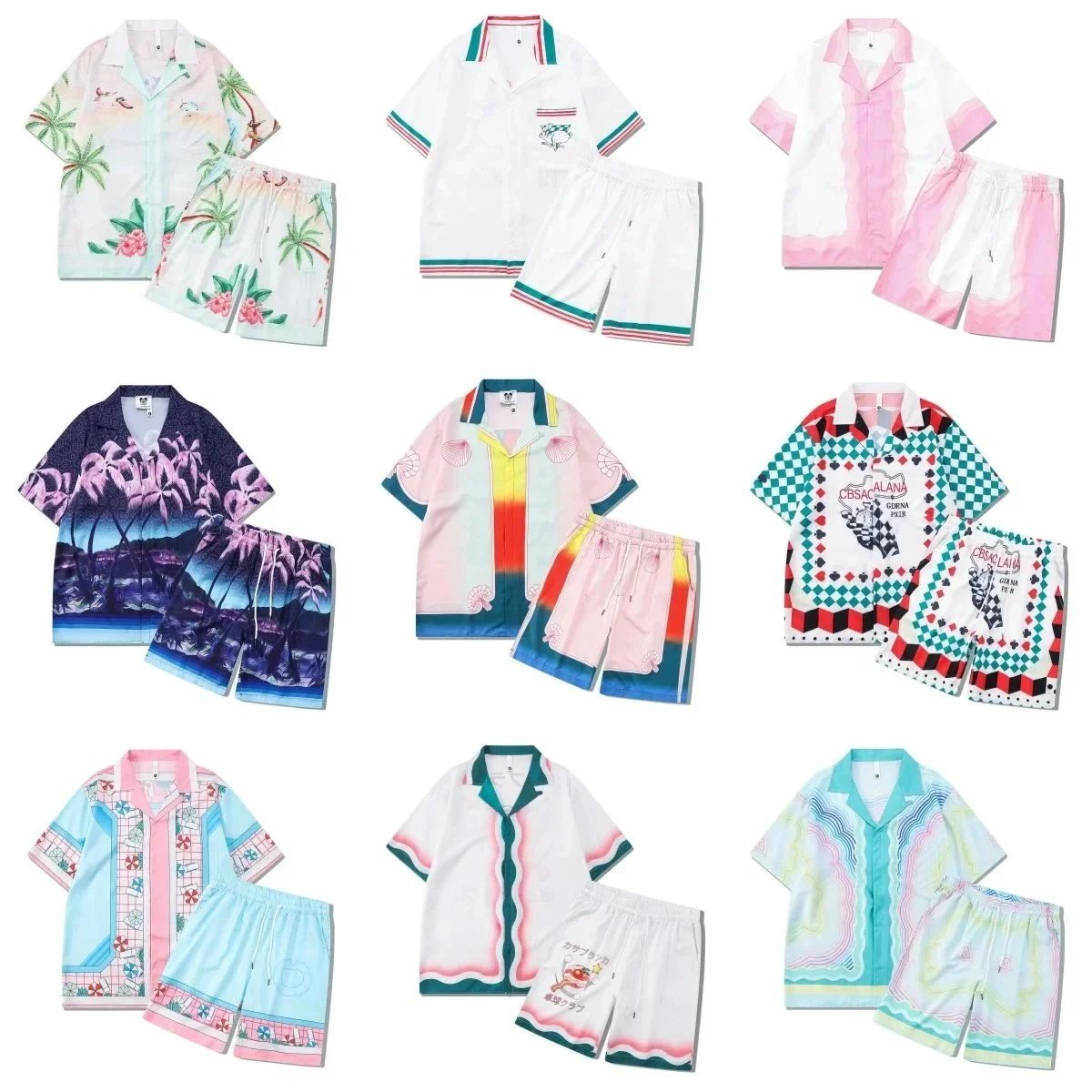 Fashion high street short sleeve suit