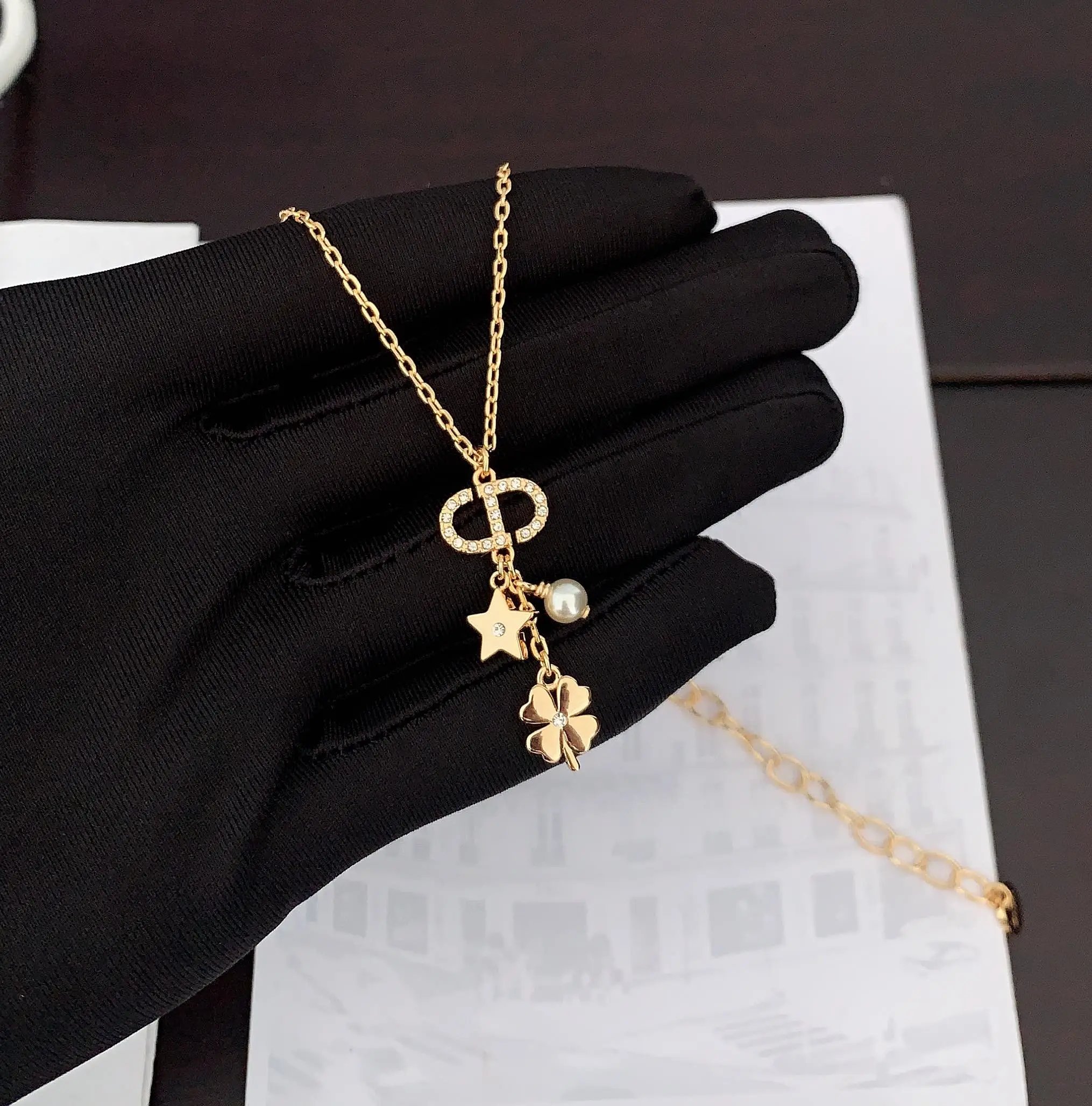 Dior's latest four-leaf clover necklace