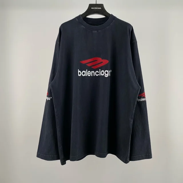 Balenciaga Logo Long T-Shirt black