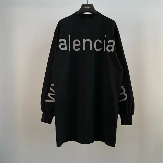 Balenciaga Logo Long T-Shirt black